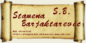 Stamena Barjaktarević vizit kartica